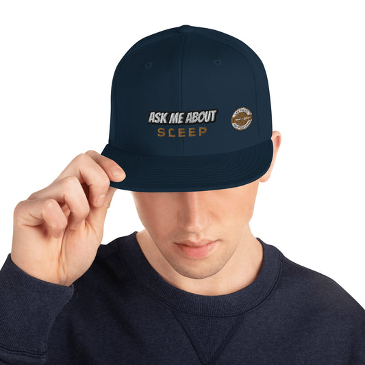 Ask Me About Sleep Snapback Hat | Parenting Health Institute